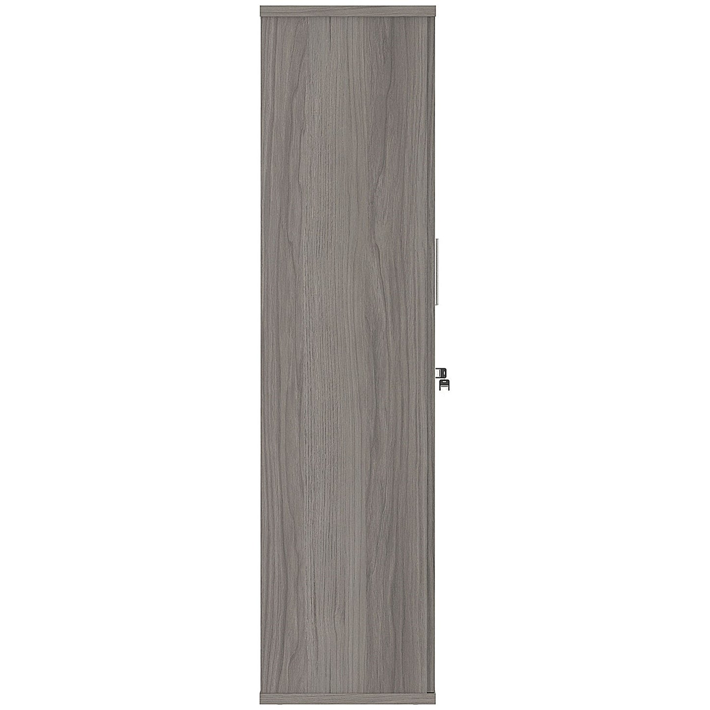 Astin Tall Wooden Cupboard, 3 Shelves, 1592mm High, Grey Oak