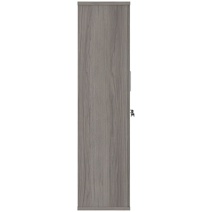 Astin Tall Wooden Cupboard, 3 Shelves, 1592mm High, Grey Oak