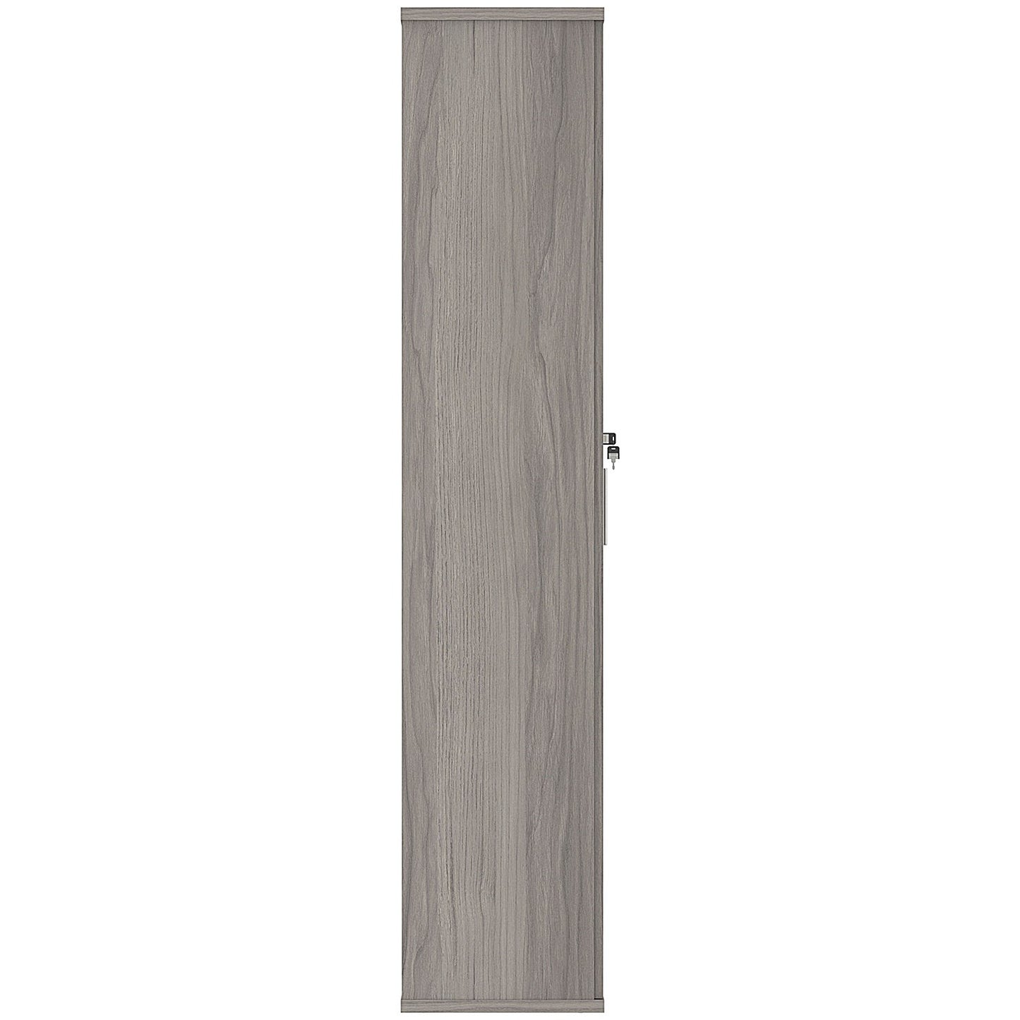 Astin Extra Tall Wooden Cupboard, 4 Shelves, 1980mm High, Grey Oak