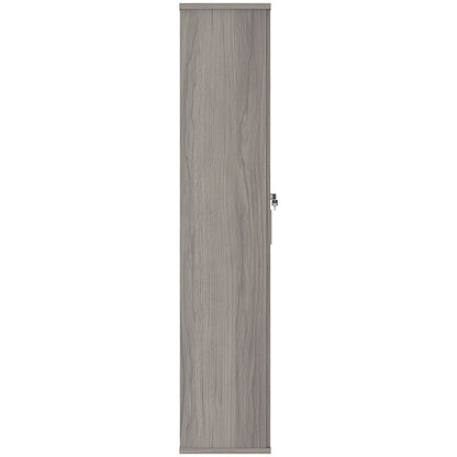 Astin Extra Tall Wooden Cupboard, 4 Shelves, 1980mm High, Grey Oak