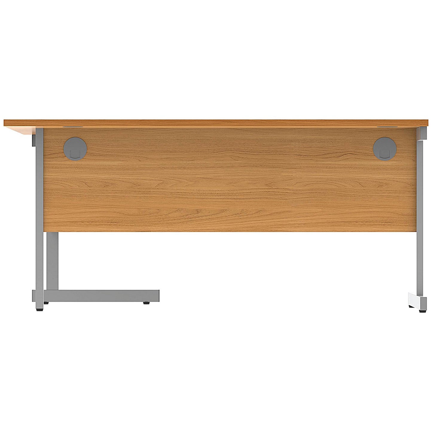Astin 1600mm Corner Desk, Right Hand, Silver Cantilever Legs, Beech