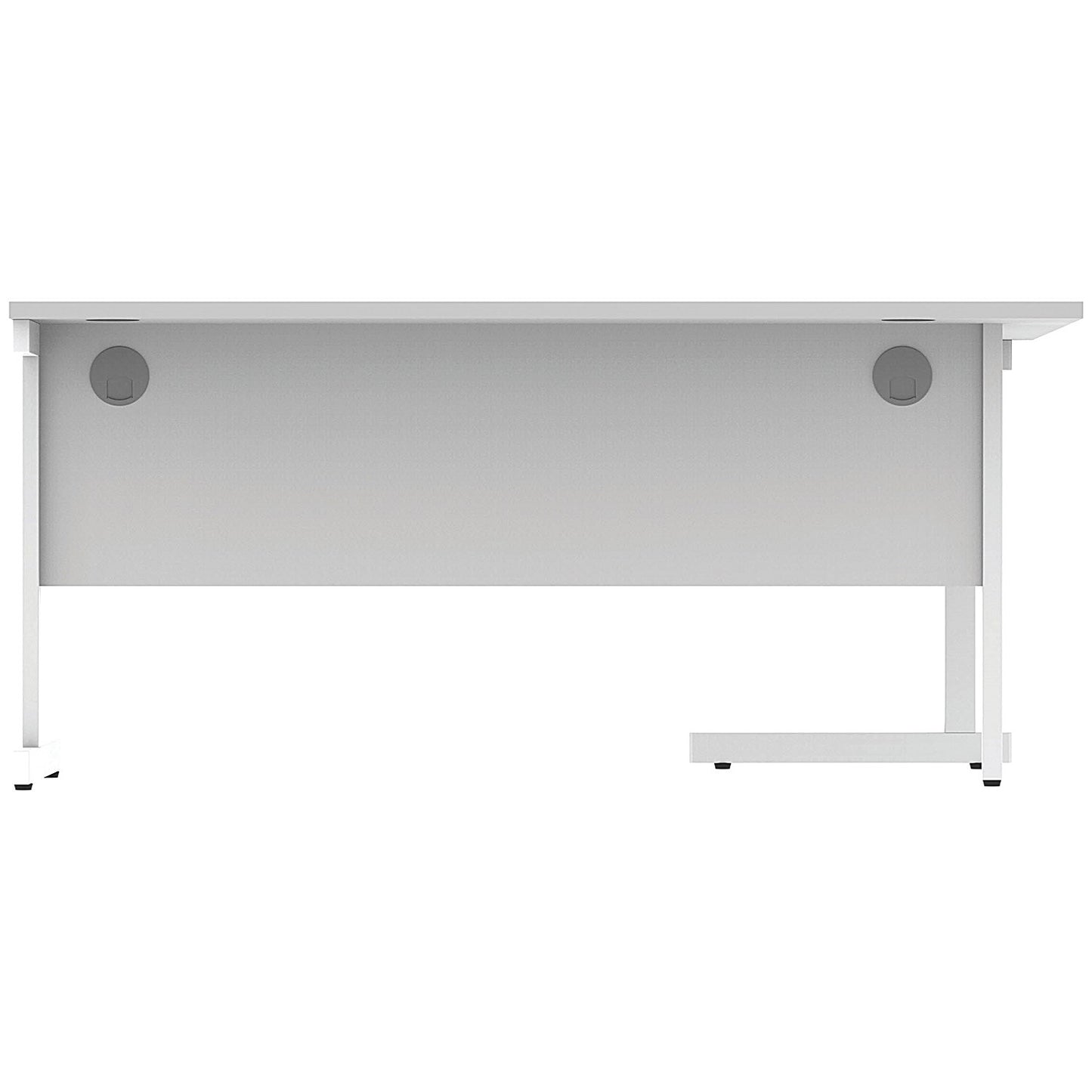 Astin 1600mm Corner Desk, Left Hand, White Cantilever Legs, White