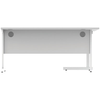Astin 1600mm Corner Desk, Left Hand, White Cantilever Legs, White