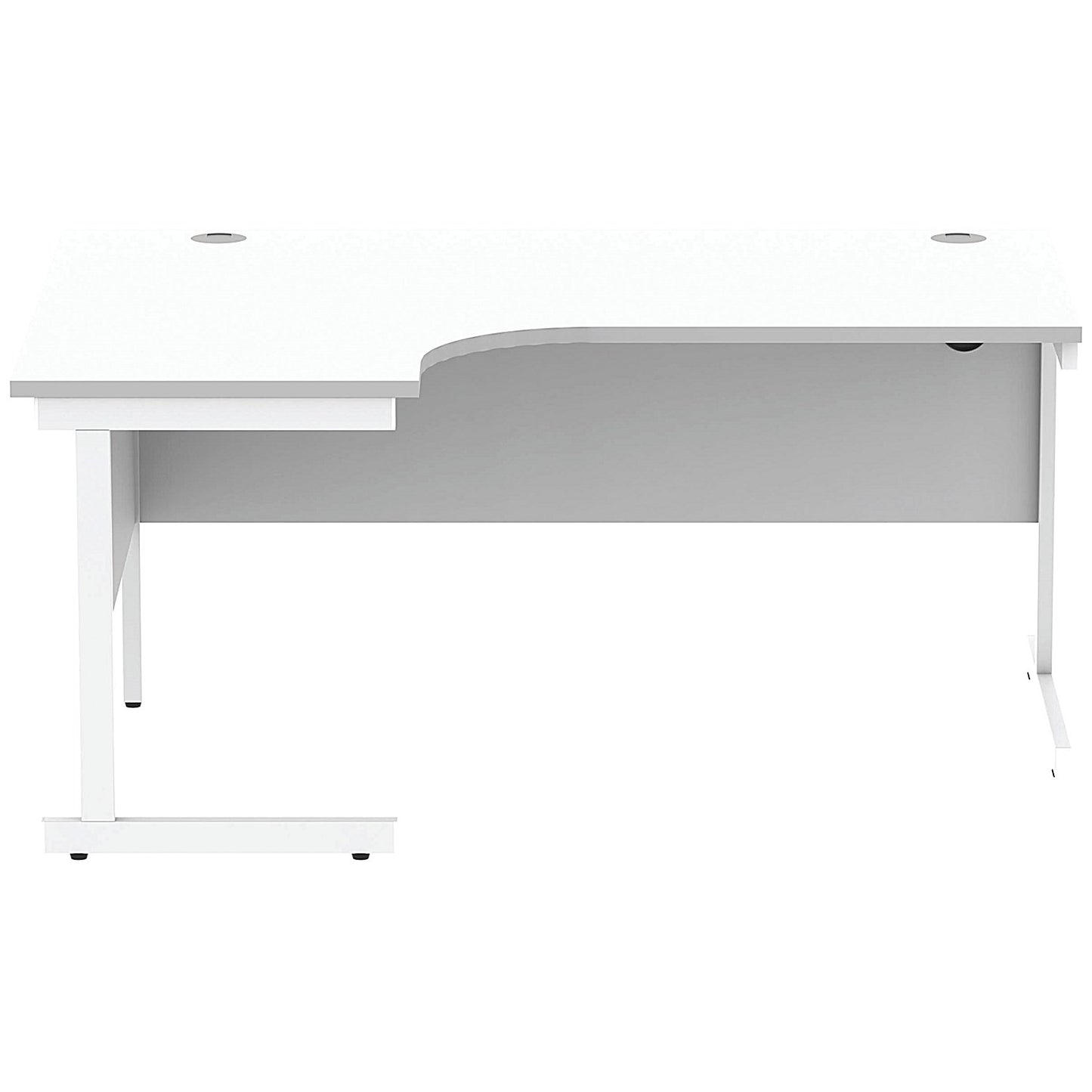 Astin 1600mm Corner Desk, Left Hand, White Cantilever Legs, White