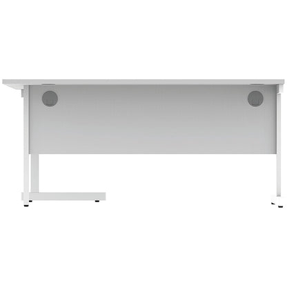 Astin 1600mm Corner Desk, Right Hand, White Cantilever Legs, White