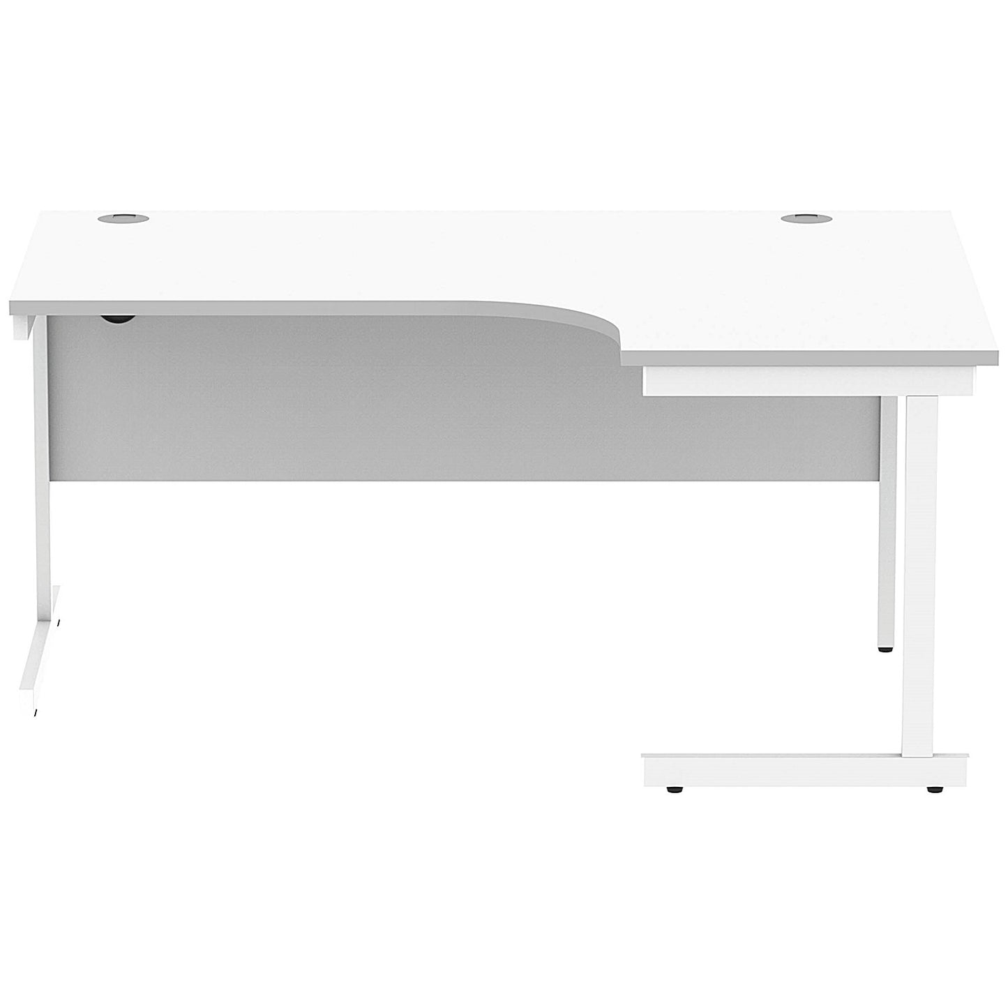 Astin 1600mm Corner Desk, Right Hand, White Cantilever Legs, White