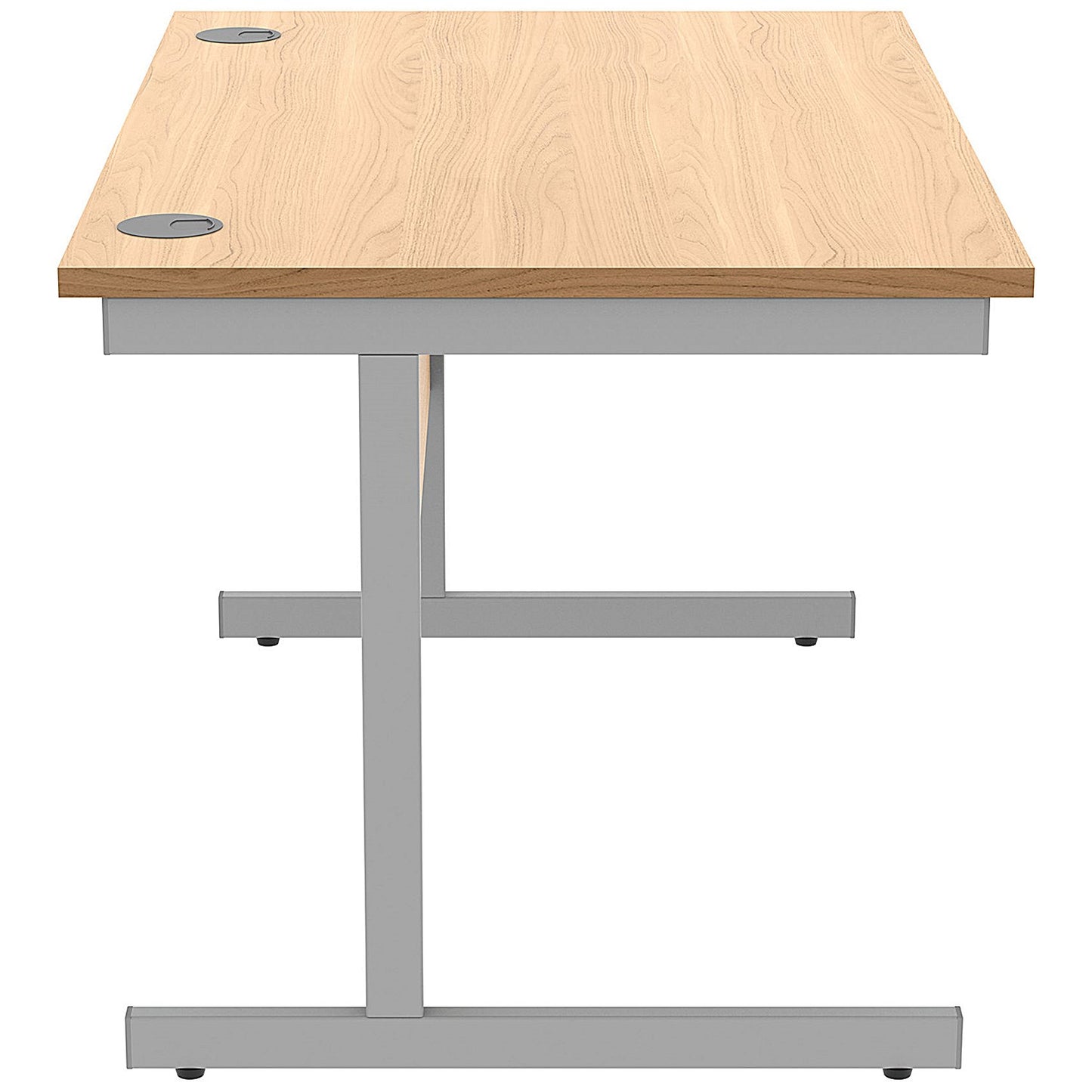 Astin 1200mm Rectangular Desk, Silver Cantilever Legs, Beech