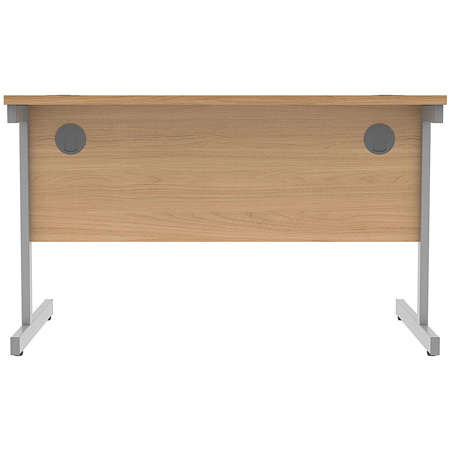 Astin 1200mm Rectangular Desk, Silver Cantilever Legs, Beech