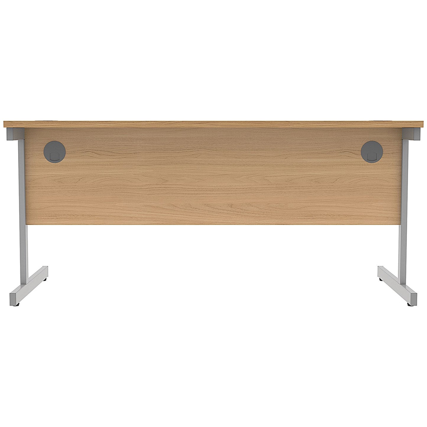 Astin 1600mm Rectangular Desk, Silver Cantilever Legs, Beech