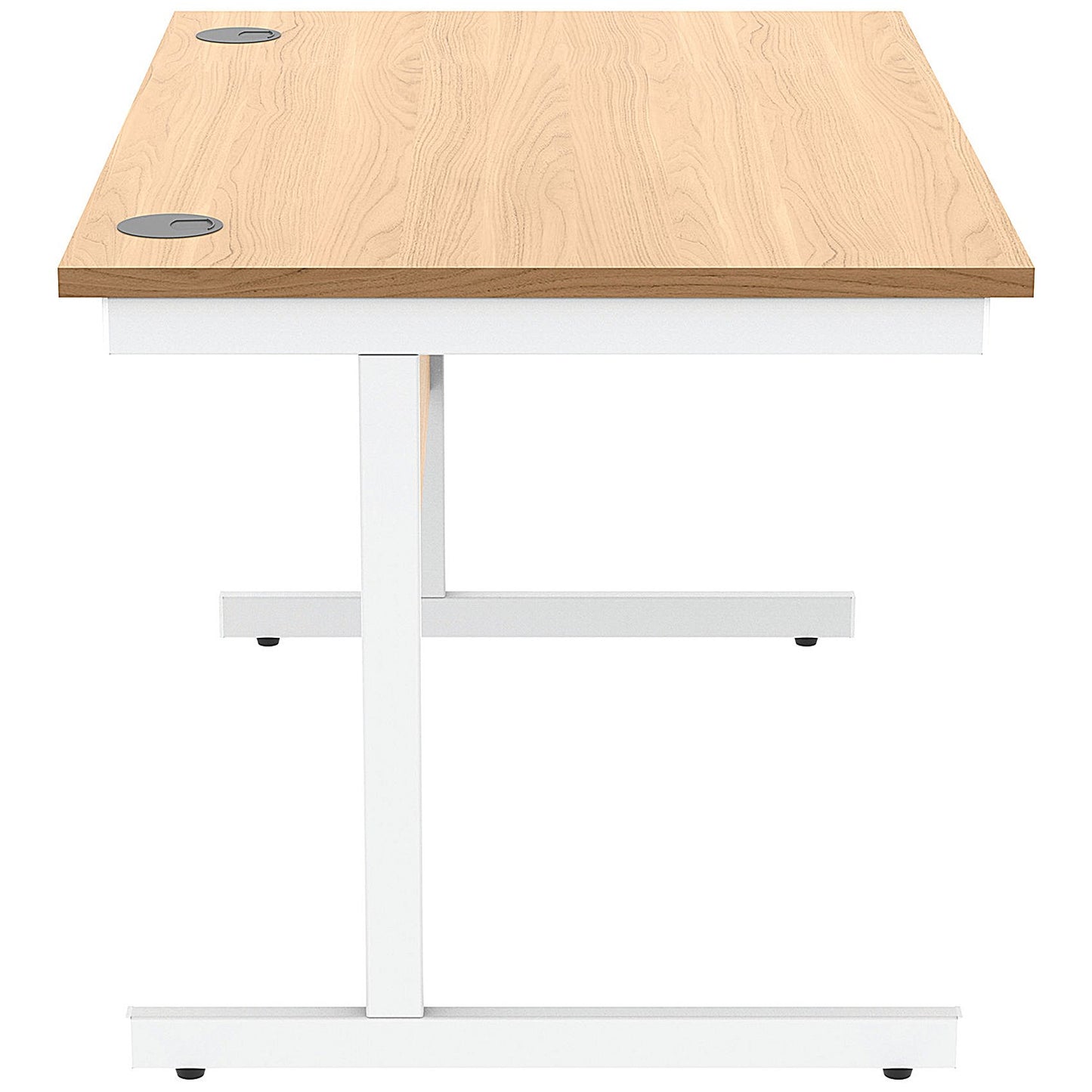 Astin 1200mm Rectangular Desk, White Cantilever Legs, Beech