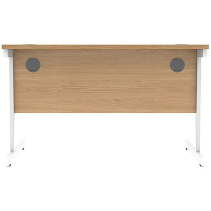 Astin 1200mm Rectangular Desk, White Cantilever Legs, Beech