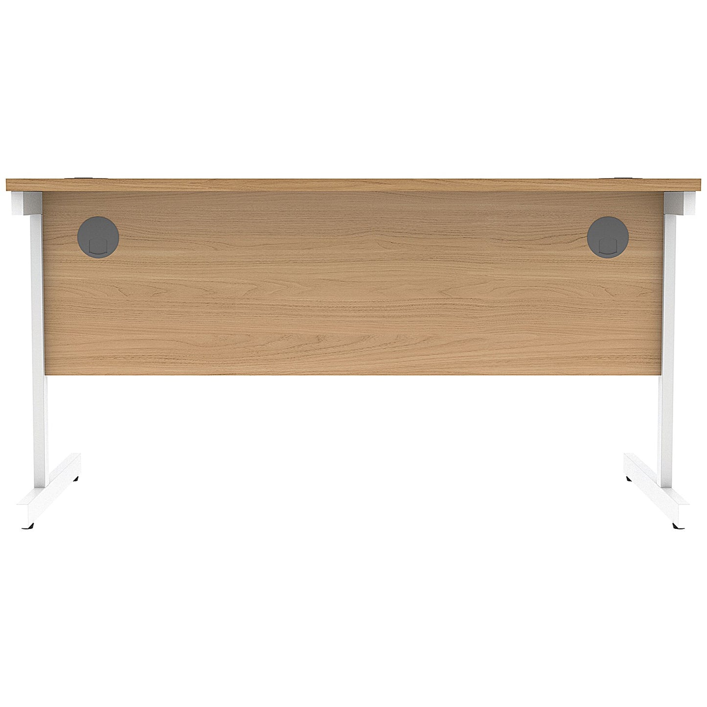 Astin 1400mm Rectangular Desk, White Cantilever Legs, Beech