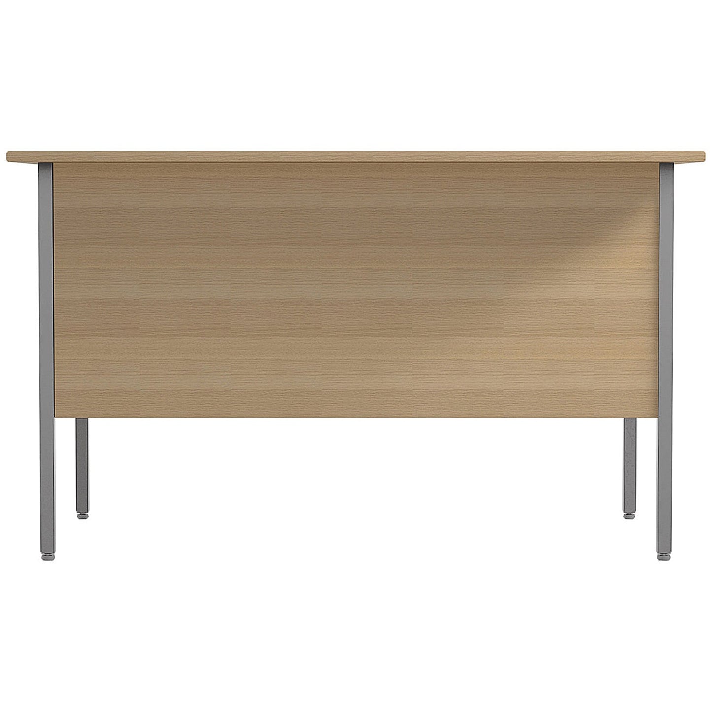 Jemini Intro 1200mm Rectangular Desk, Silver Straight Legs, Oak