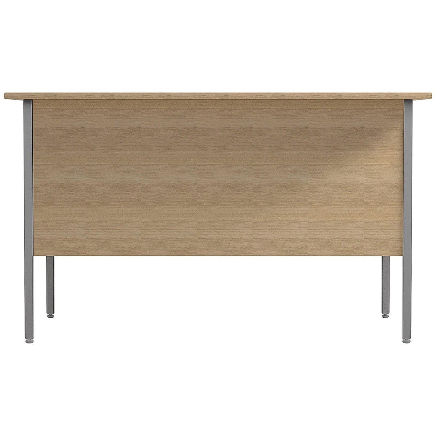 Serrion 1200mm Rectangular Desk, Silver Straight Legs, Oak