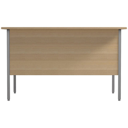 Serrion 1200mm Rectangular Desk, Silver Straight Legs, Oak
