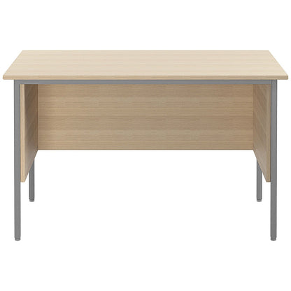 Serrion 1200mm Rectangular Desk, Silver Straight Legs, Oak Easy2Order : KF838368