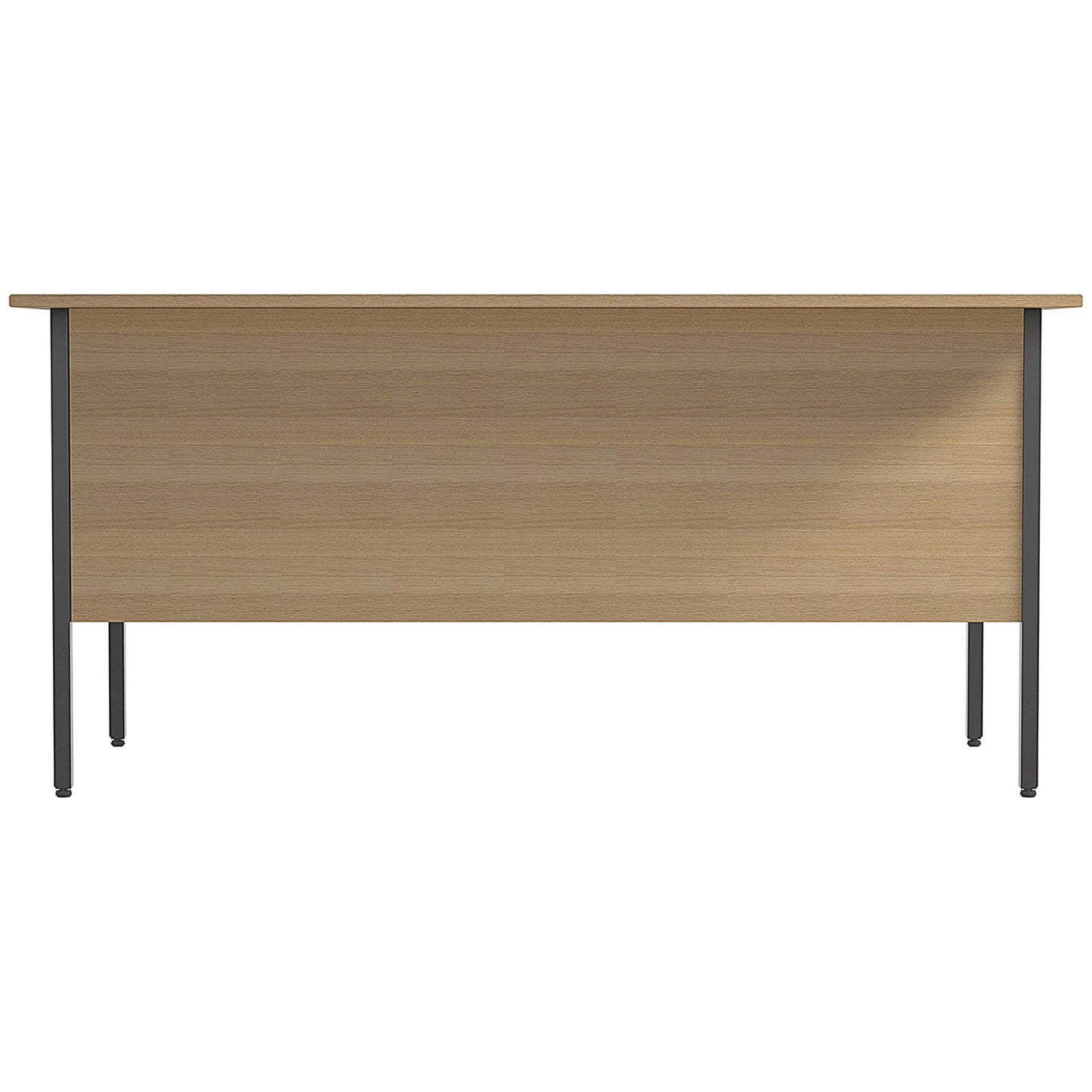 Jemini Intro 1500mm Rectangular Desk, Silver Straight Legs, Oak