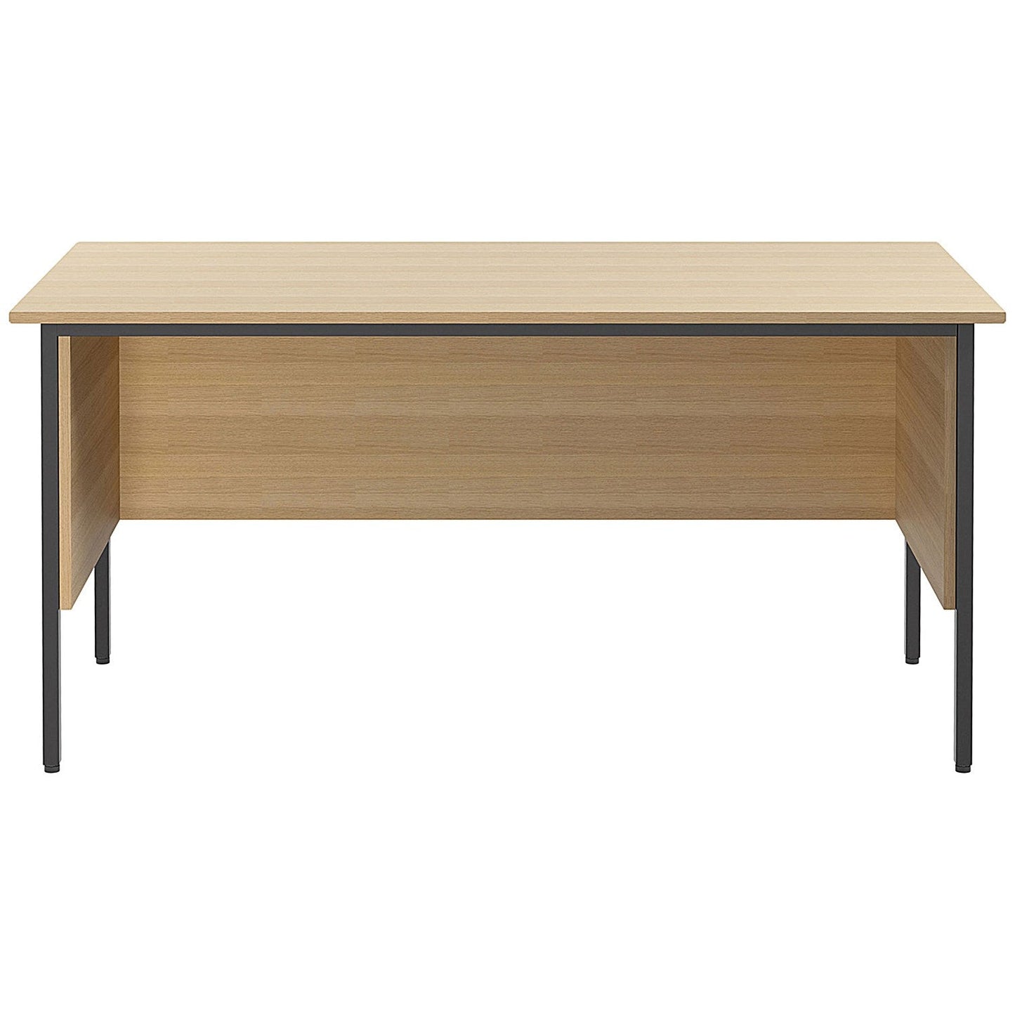 Serrion 1500mm Rectangular Desk, Silver Straight Legs, Oak Easy2Order : KF838370