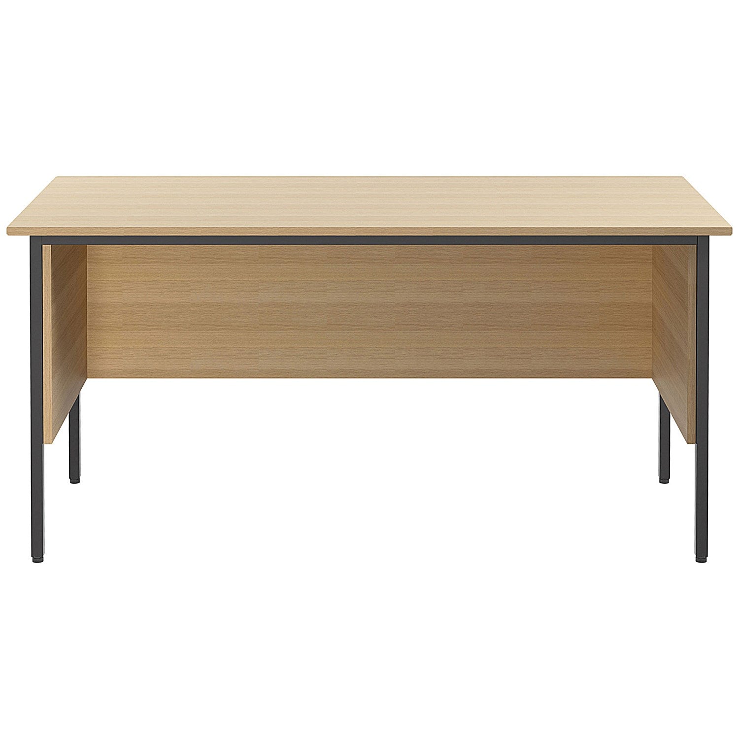 Serrion 1500mm Rectangular Desk, Silver Straight Legs, Oak Easy2Order : KF838370