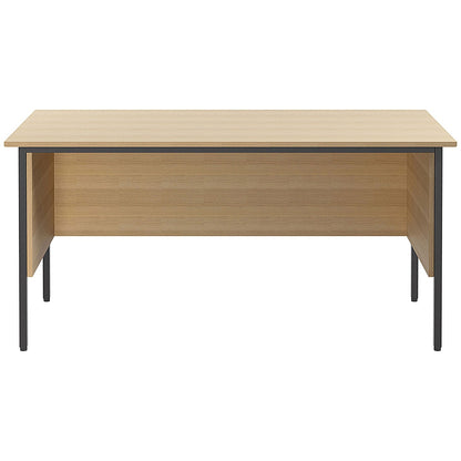 Serrion 1500mm Rectangular Desk, Silver Straight Legs, Oak Easy2Order : KF838370