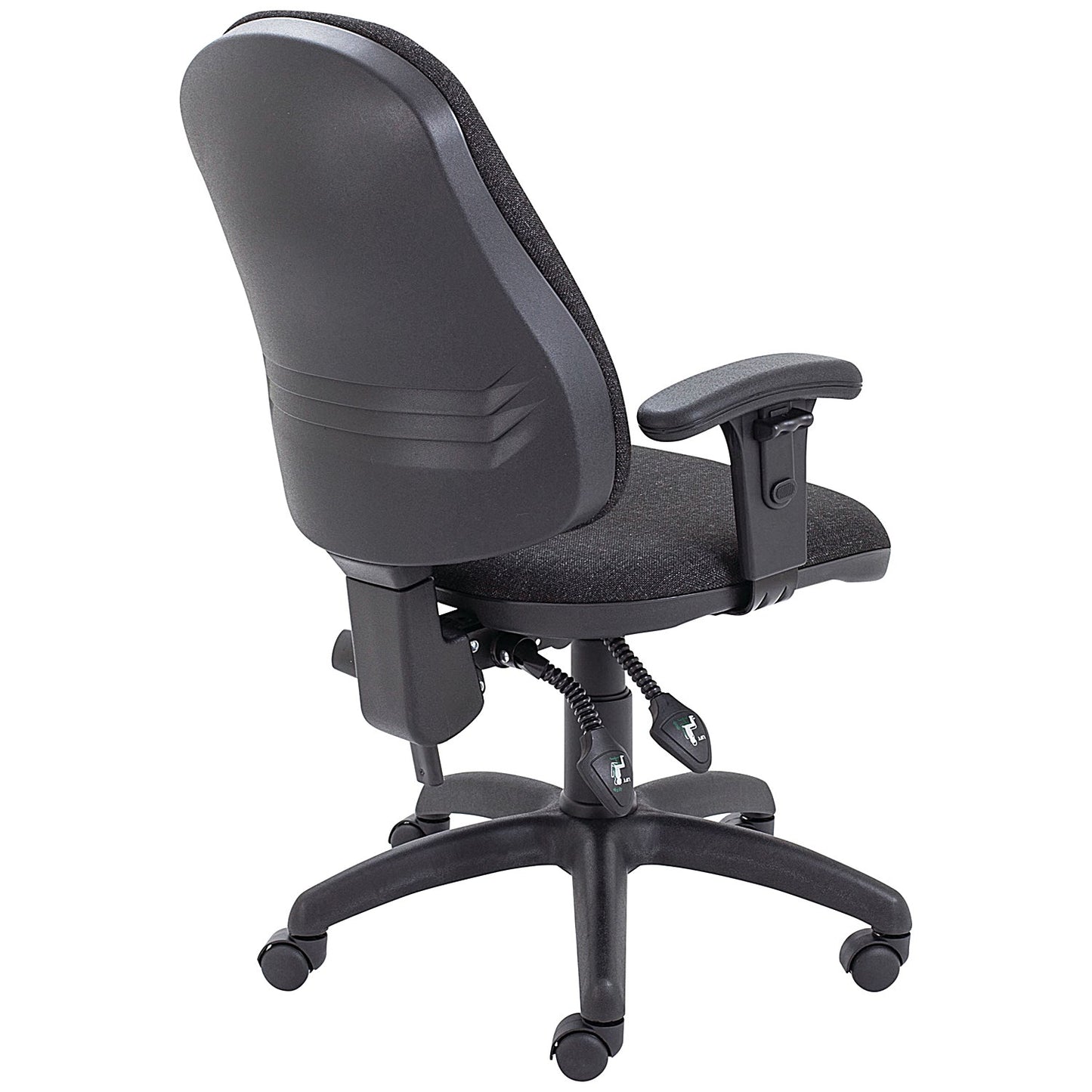 First High Back Operators Chair with Adjustable Arms, Charcoal