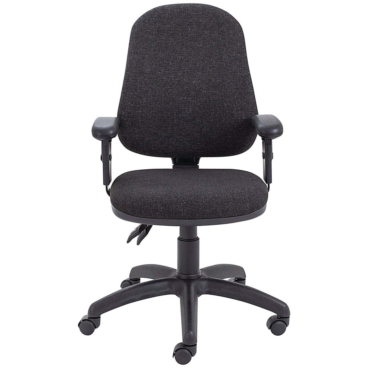 First High Back Operators Chair with Adjustable Arms, Charcoal