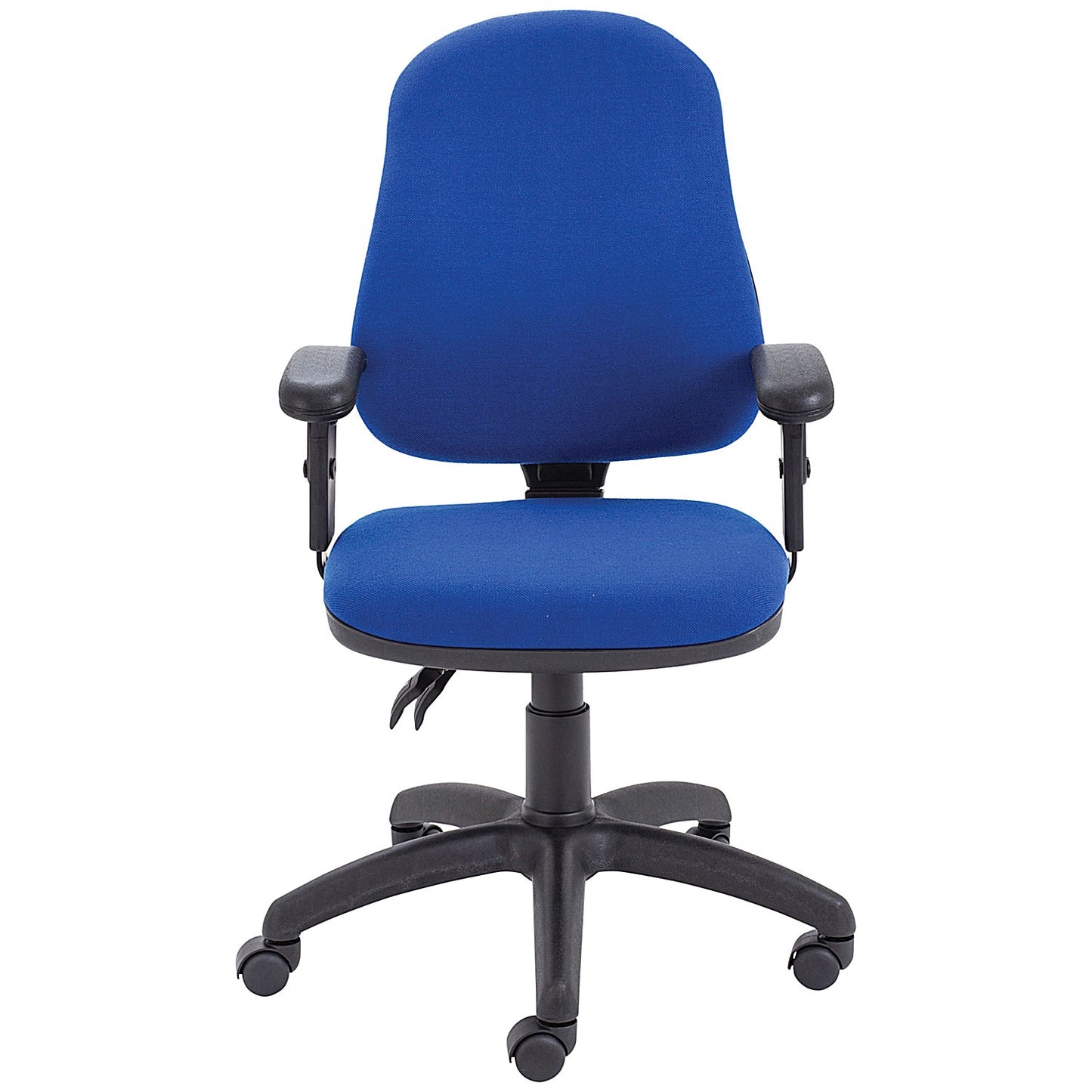 First High Back Operators Chair with Adjustable Arms, Blue