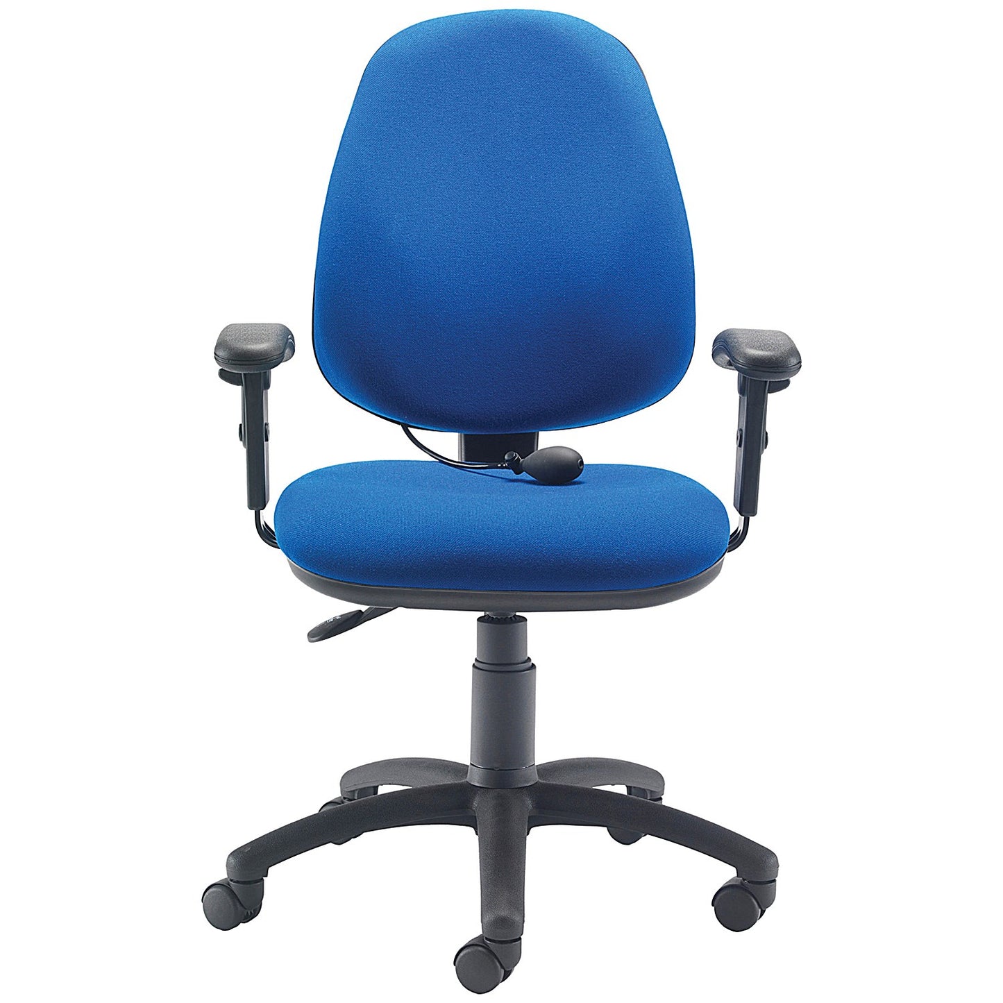 First High Back Posture Chair with Adjustable Arms, Blue