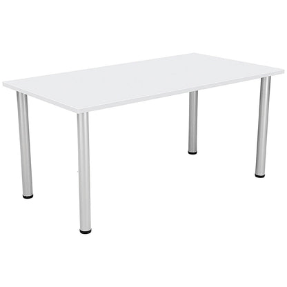 Jemini Rectangular Meeting Table, 1600x800mm, White