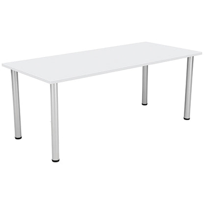 Jemini Rectangular Meeting Table, 1800x800mm, White