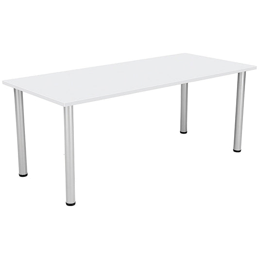 Jemini Rectangular Meeting Table, 1800x800mm, White
