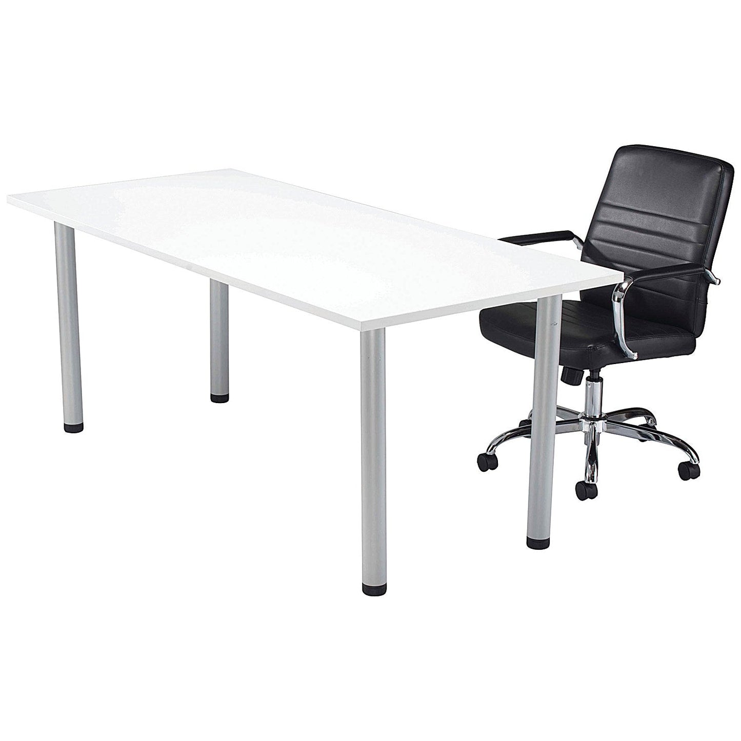 Jemini Rectangular Meeting Table, 1800x800mm, White