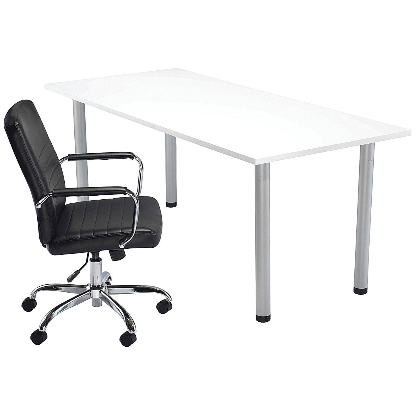 Jemini Rectangular Meeting Table, 1800x800mm, White