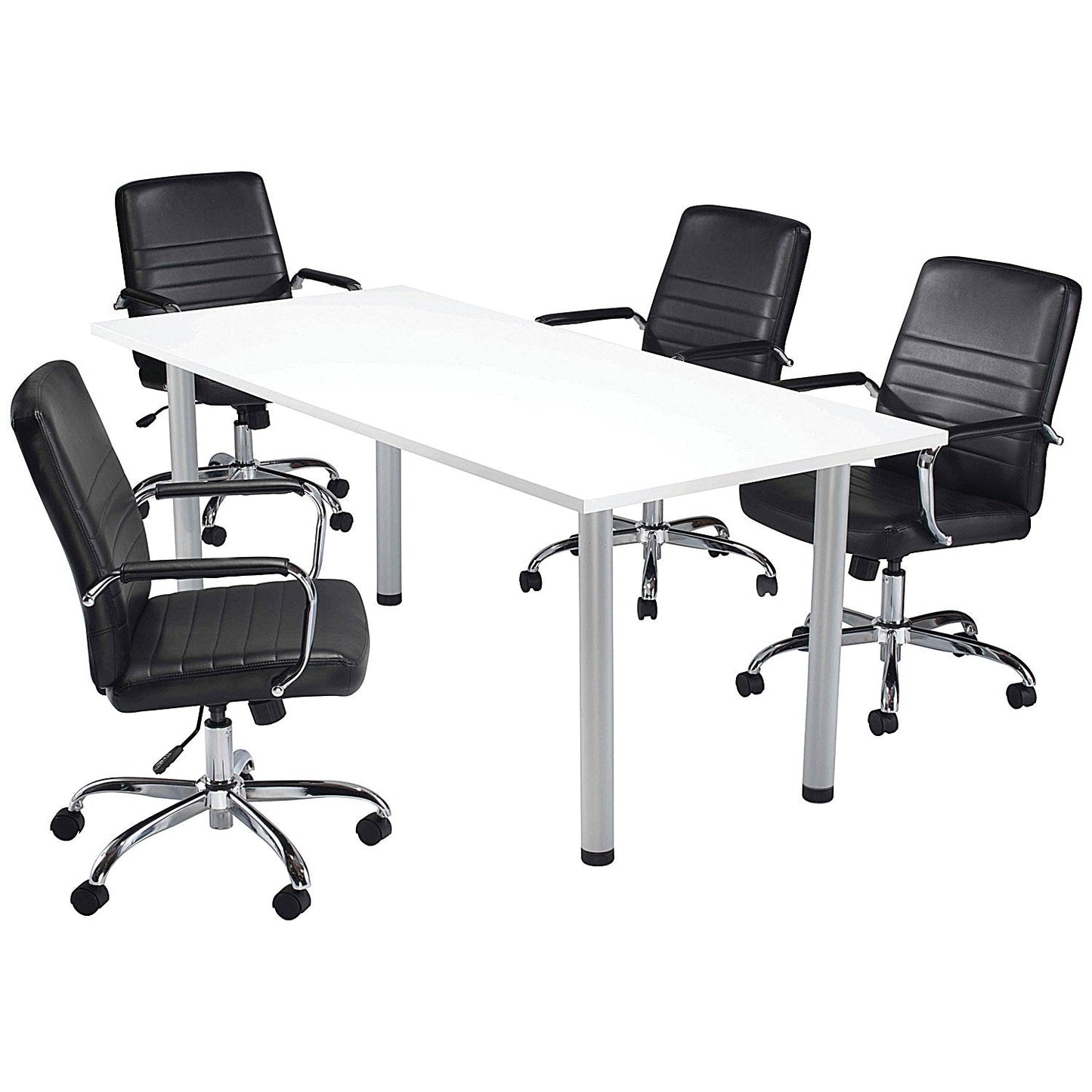 Jemini Rectangular Meeting Table, 1800x800mm, White Easy2Order : KF840187