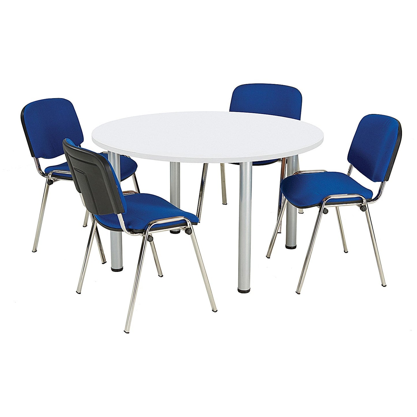 Jemini Circular Meeting Table, 1200x1200mm, White