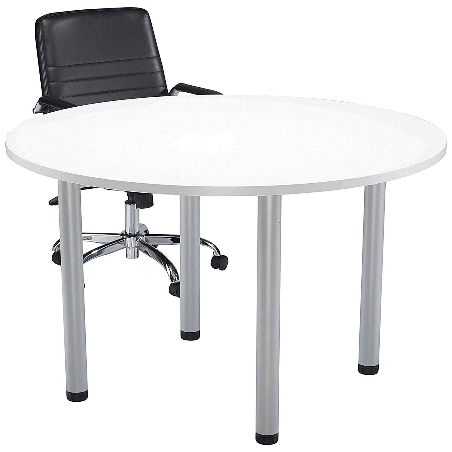 Jemini Circular Meeting Table, 1200x1200mm, White