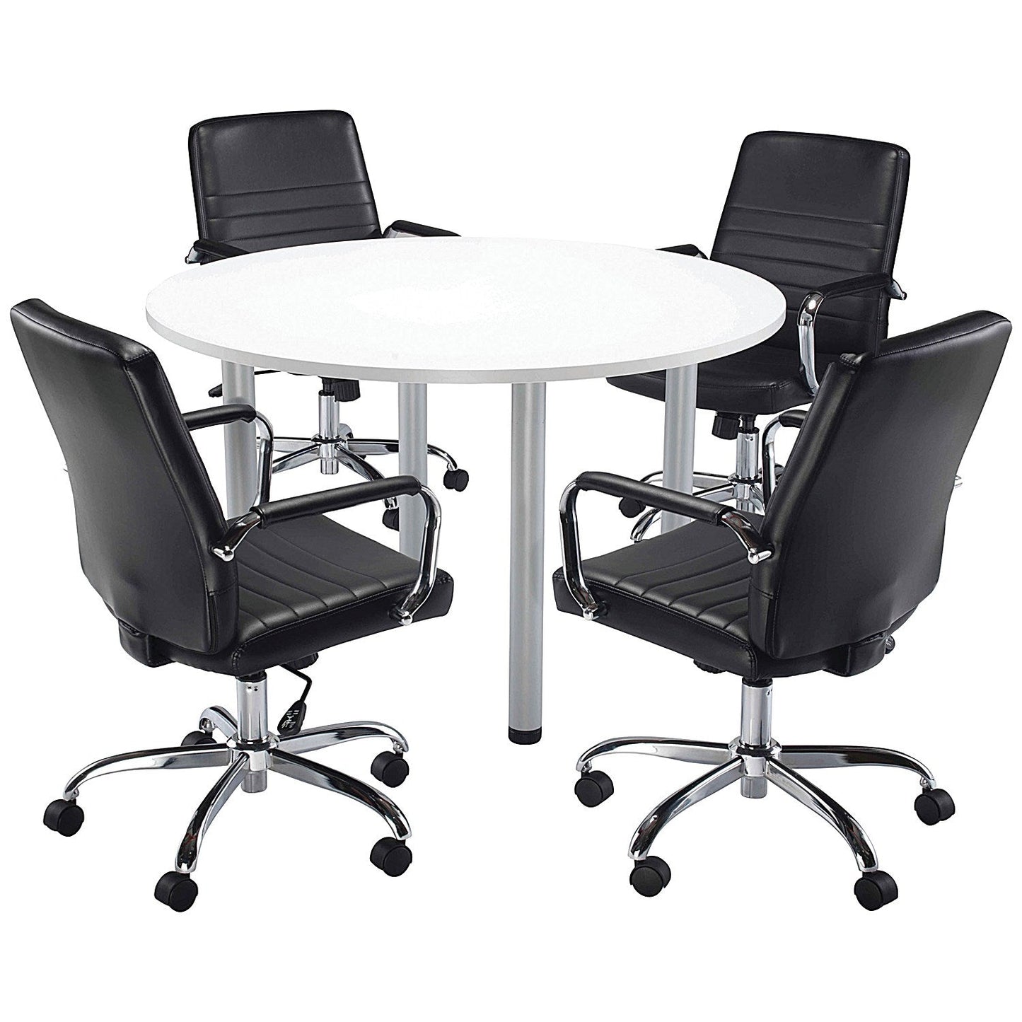 Jemini Circular Meeting Table, 1200x1200mm, White