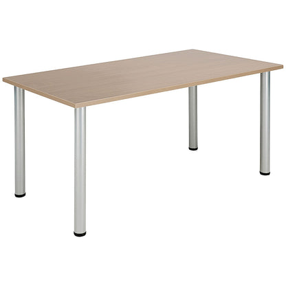 Jemini Rectangular Meeting Table, 1200x800mm, Grey Oak