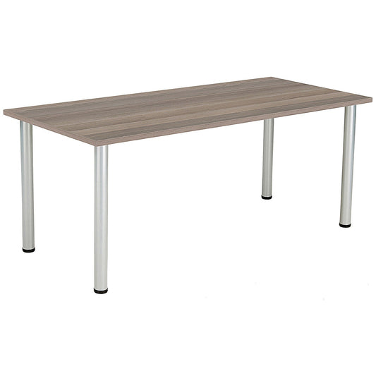 Jemini Rectangular Meeting Table, 1800x800mm, Grey Oak
