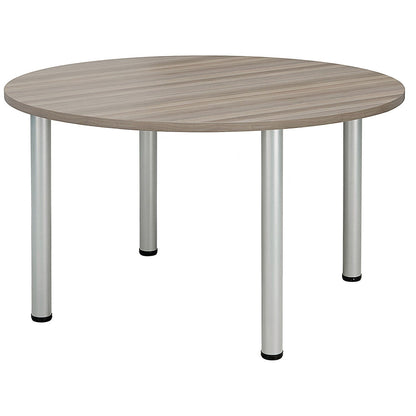 Jemini Circular Meeting Table, 1200x1200mm, Grey Oak