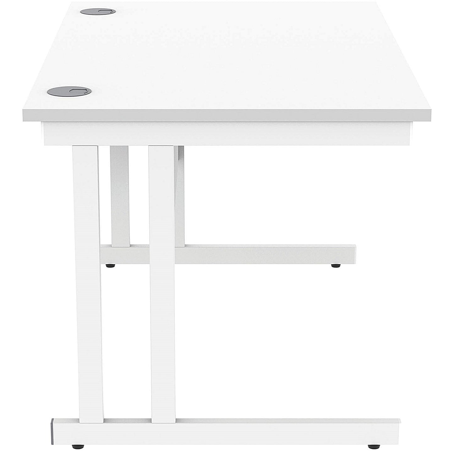 Polaris 1200mm Rectangular Desk, White Cantilever Leg, White