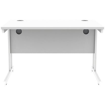 Polaris 1200mm Rectangular Desk, White Cantilever Leg, White