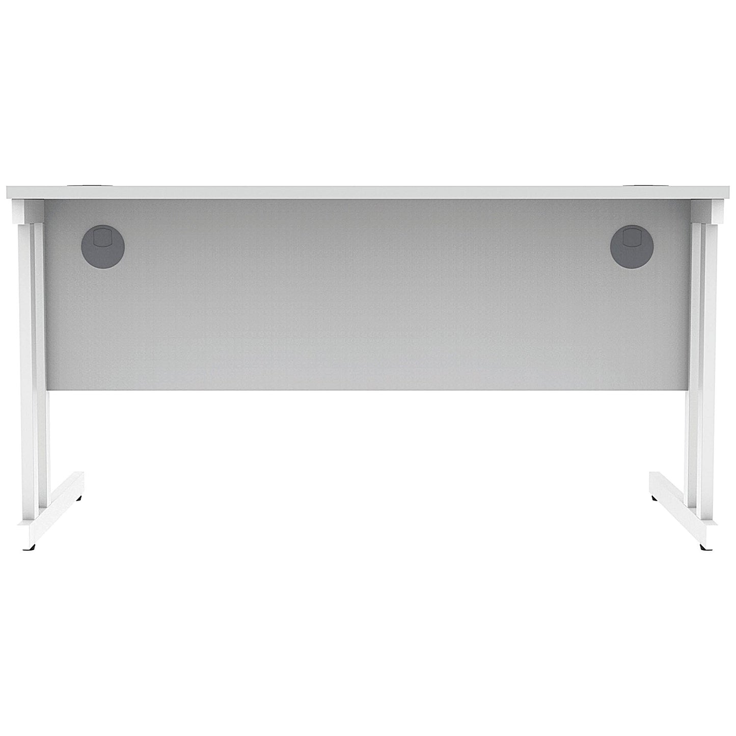Polaris 1400mm Rectangular Desk, White Cantilever Leg, White