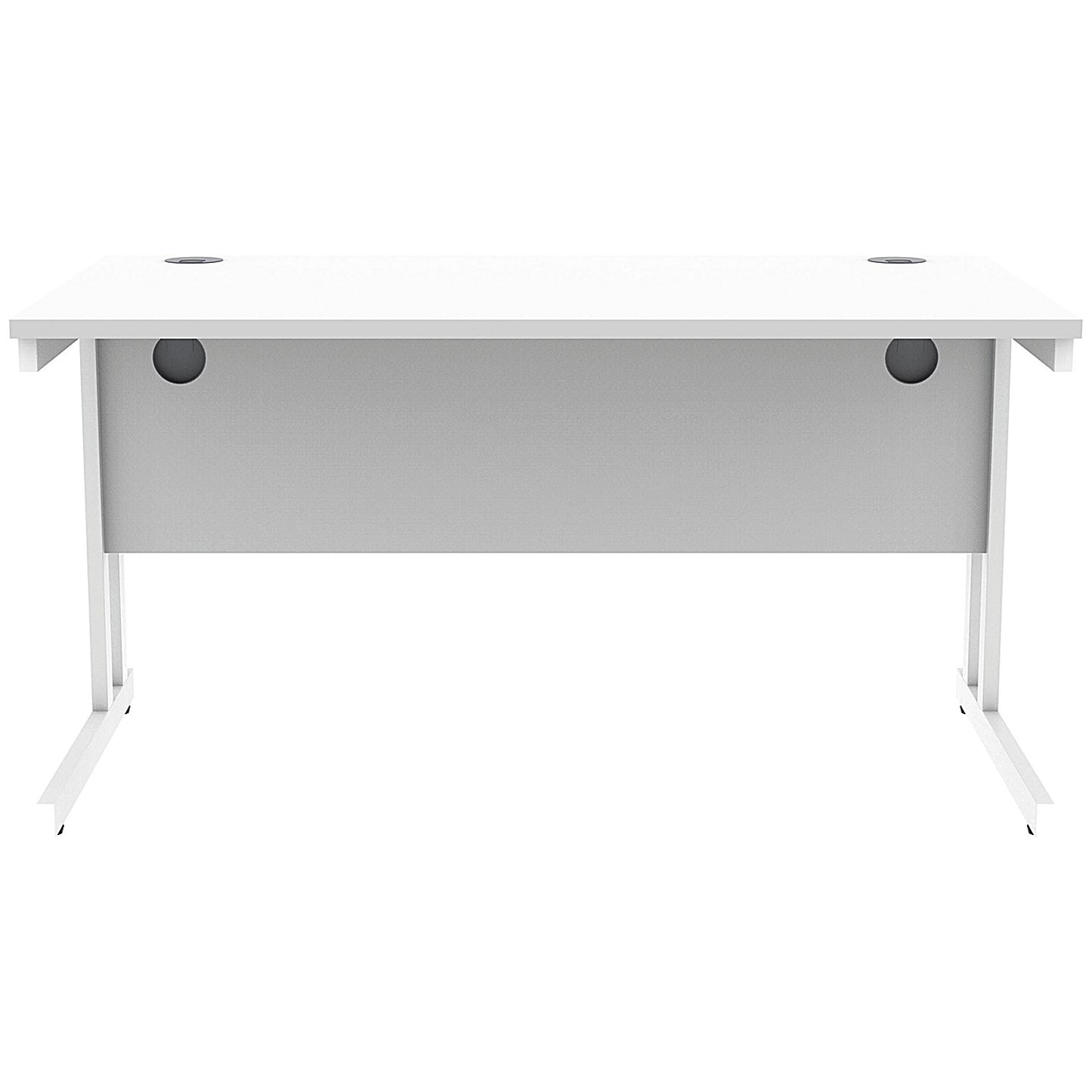 Polaris 1400mm Rectangular Desk, White Cantilever Leg, White