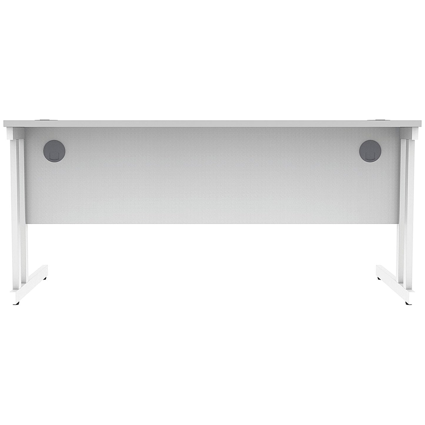 Polaris 1600mm Rectangular Desk, White Cantilever Leg, White