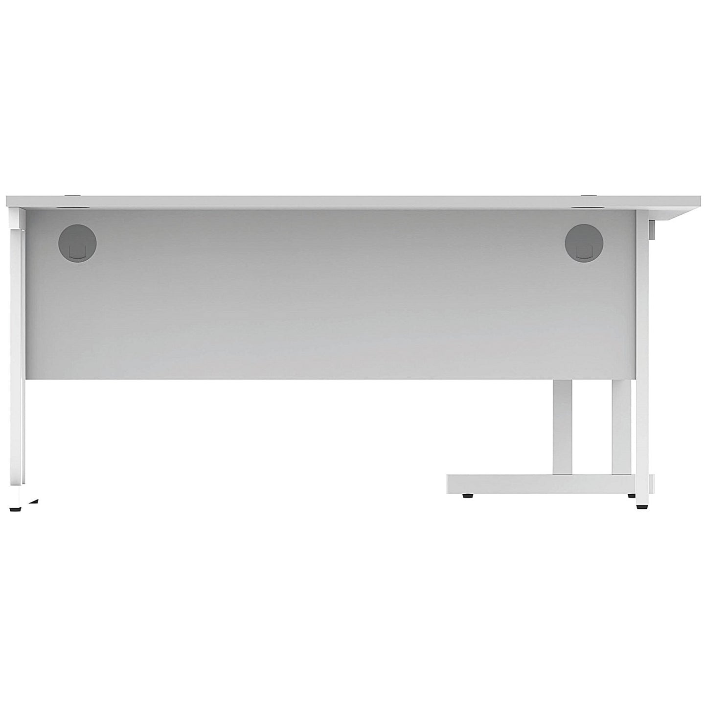 Polaris 1600mm Corner Desk, Left Hand, White Cantilever Leg, White