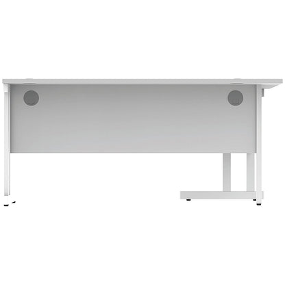 Polaris 1600mm Corner Desk, Left Hand, White Cantilever Leg, White