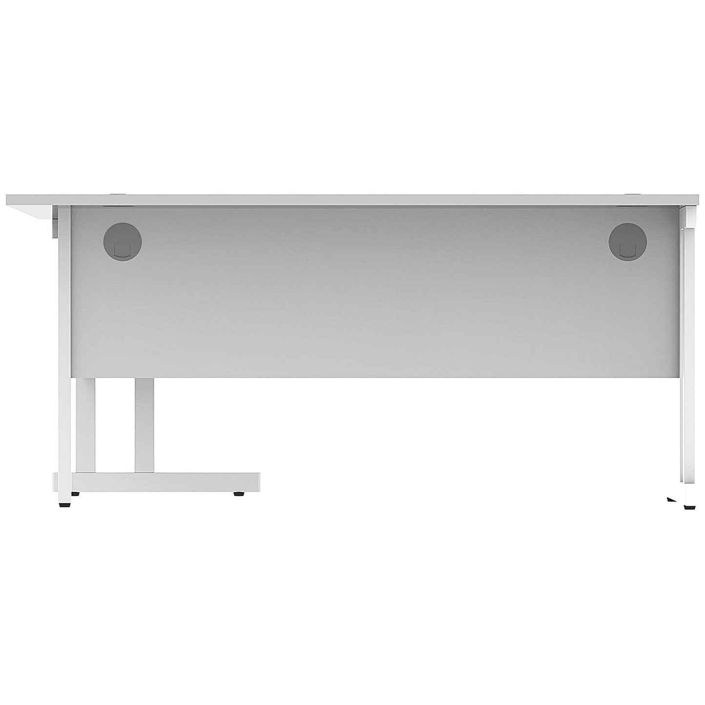 Polaris 1600mm Corner Desk, Right Hand, White Cantilever Legs, White