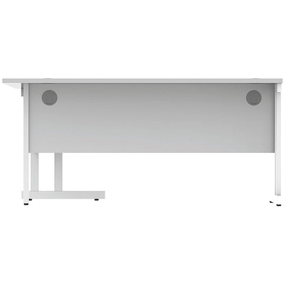 Polaris 1600mm Corner Desk, Right Hand, White Cantilever Legs, White
