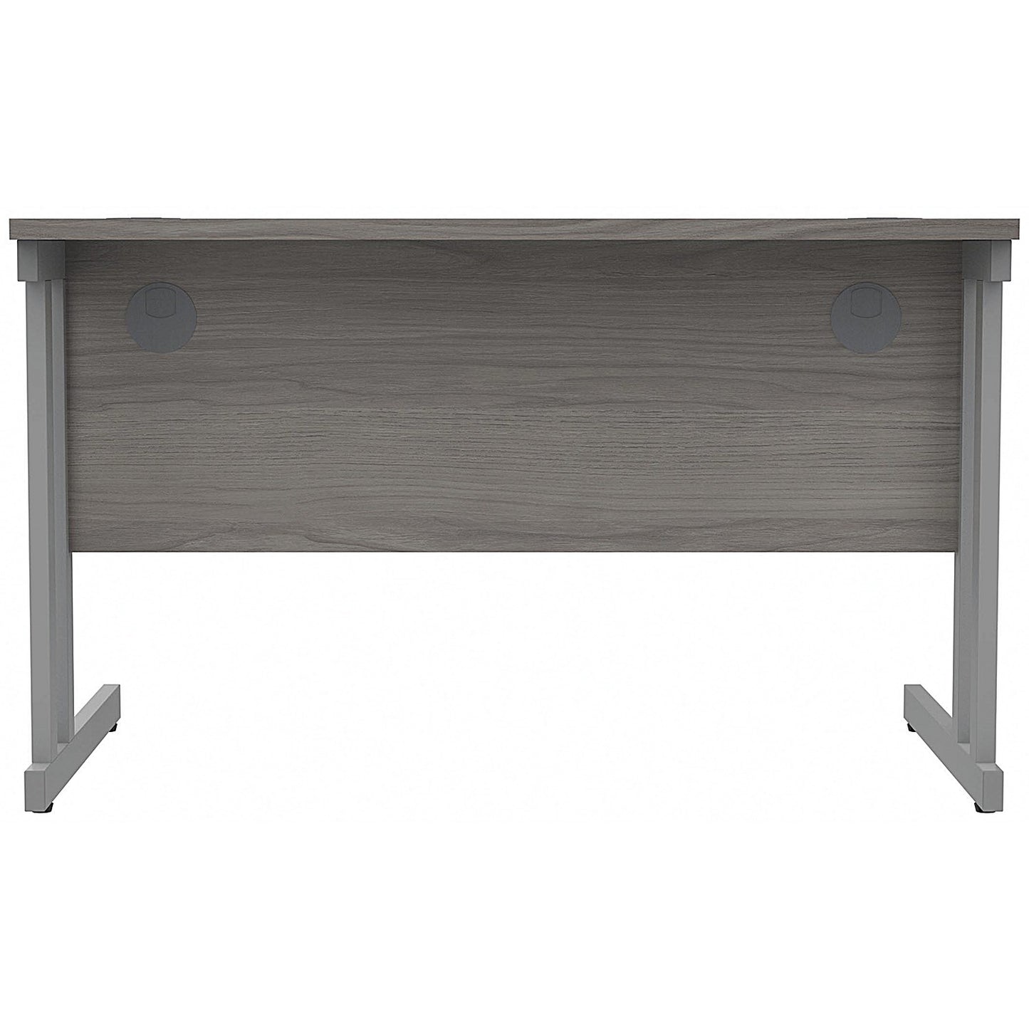 Polaris 1200mm Rectangular Desk, Silver Cantilever Leg, Grey Oak